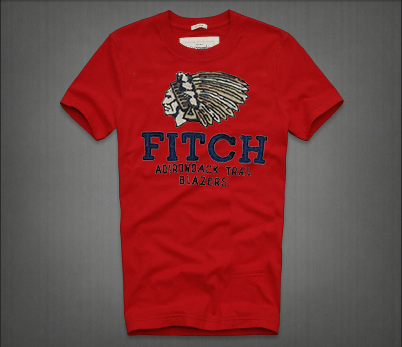 Abercrombie Fitch Hombres De Cuello Redondo Corto Remera AF5544